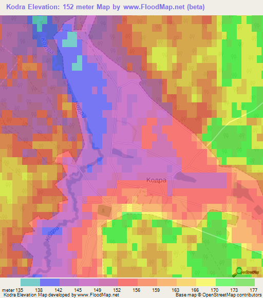 Kodra,Ukraine Elevation Map