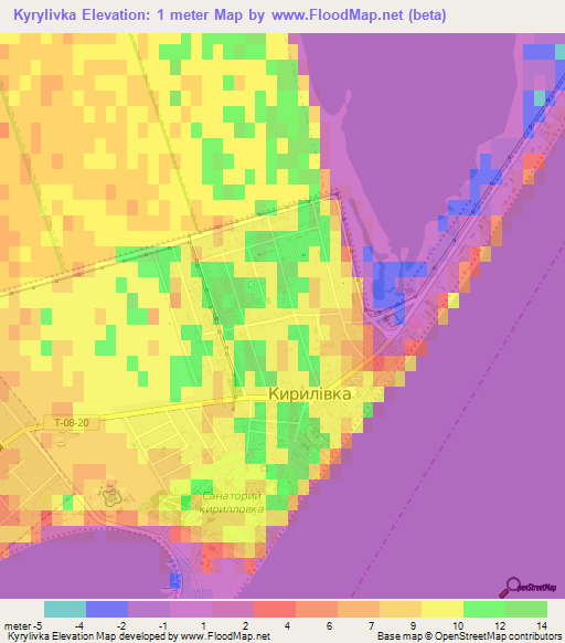 Kyrylivka,Ukraine Elevation Map