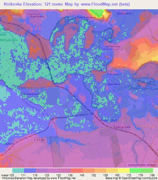 Kirikovka,Ukraine Elevation Map