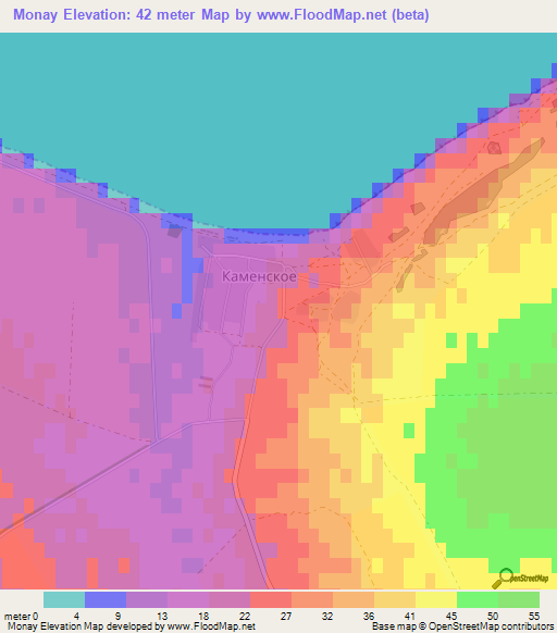 Monay,Ukraine Elevation Map