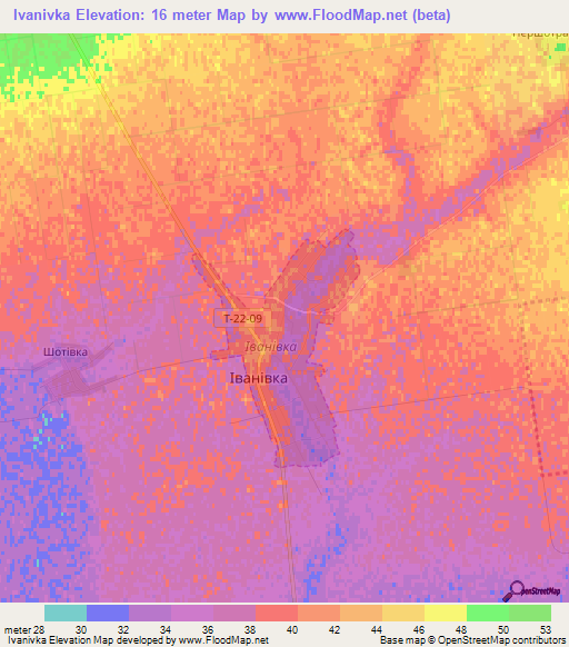 Ivanivka,Ukraine Elevation Map