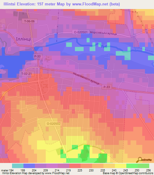 Illintsi,Ukraine Elevation Map