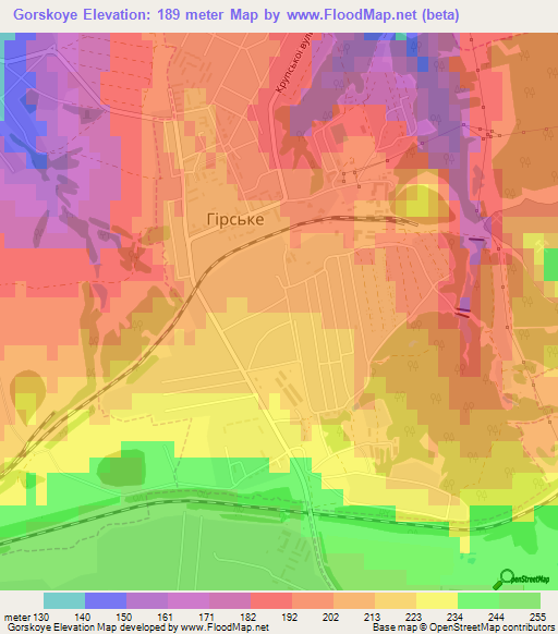Gorskoye,Ukraine Elevation Map