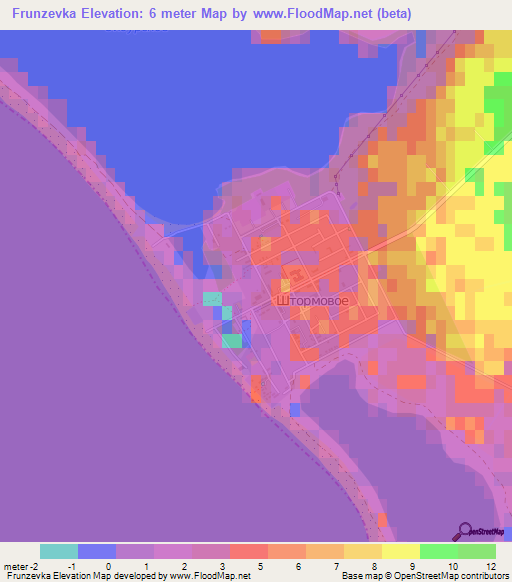 Frunzevka,Ukraine Elevation Map