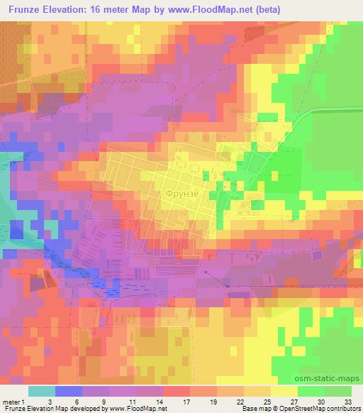 Frunze,Ukraine Elevation Map