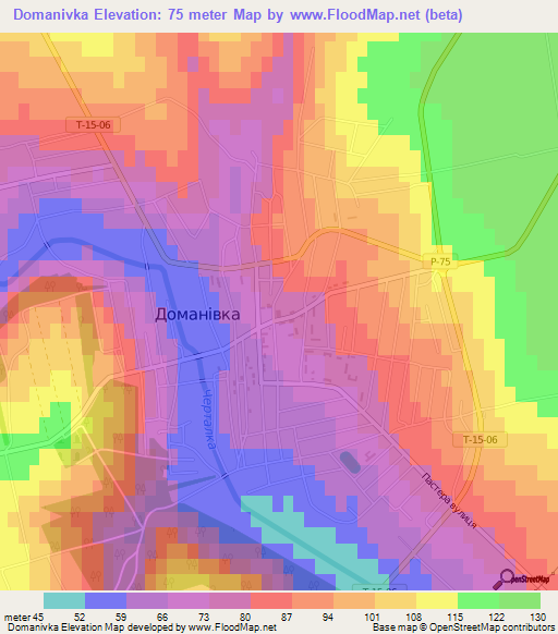 Domanivka,Ukraine Elevation Map