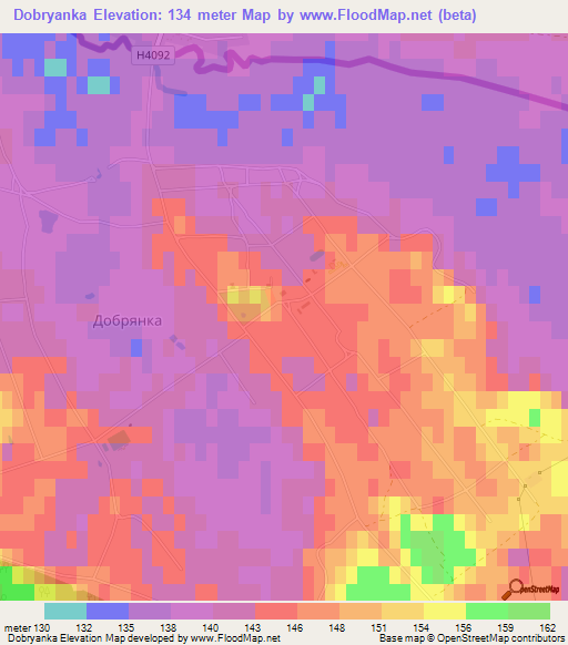 Dobryanka,Ukraine Elevation Map
