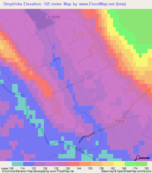 Dmytrivka,Ukraine Elevation Map