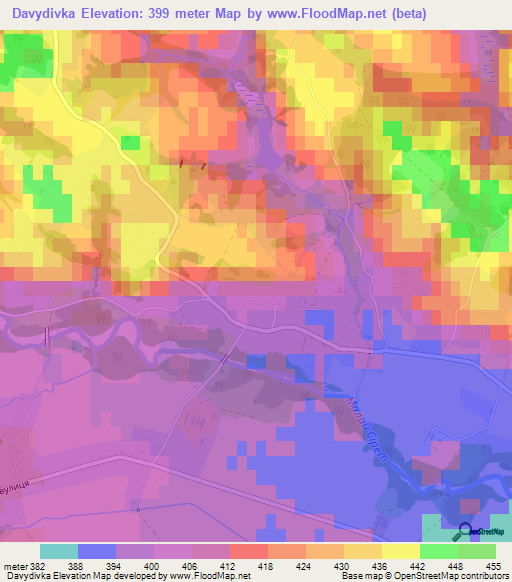 Davydivka,Ukraine Elevation Map
