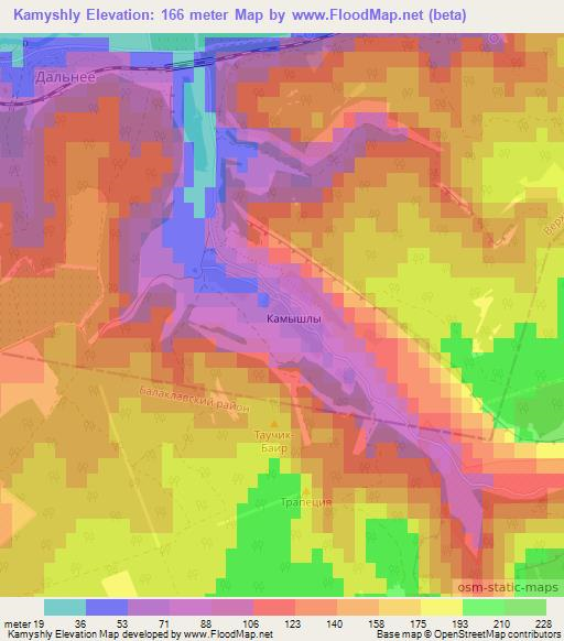Kamyshly,Ukraine Elevation Map