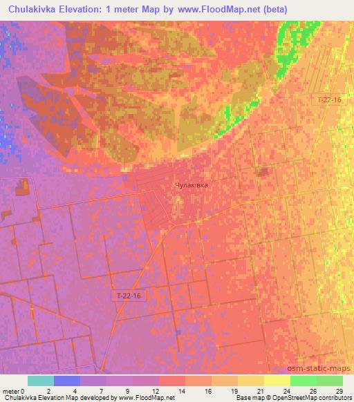 Chulakivka,Ukraine Elevation Map