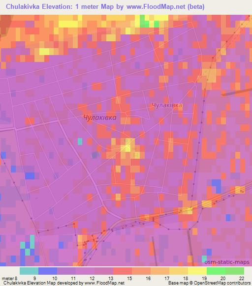 Chulakivka,Ukraine Elevation Map