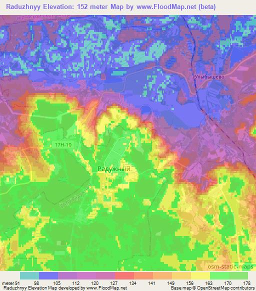 Raduzhnyy,Russia Elevation Map