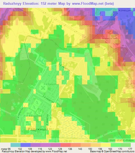 Raduzhnyy,Russia Elevation Map