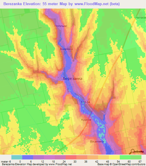 Berezanka,Ukraine Elevation Map
