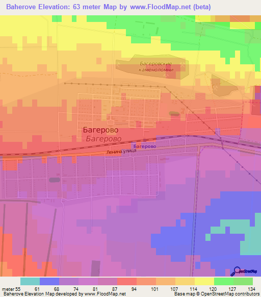 Baherove,Ukraine Elevation Map