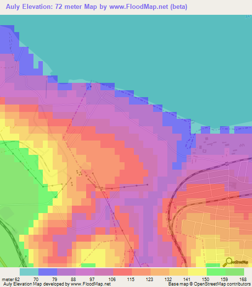 Auly,Ukraine Elevation Map