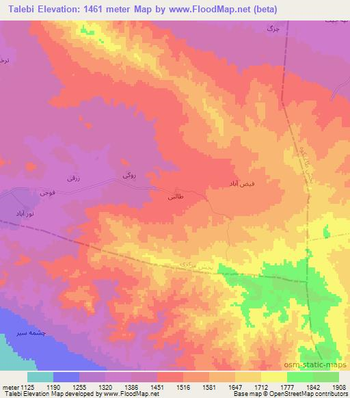 Talebi,Iran Elevation Map