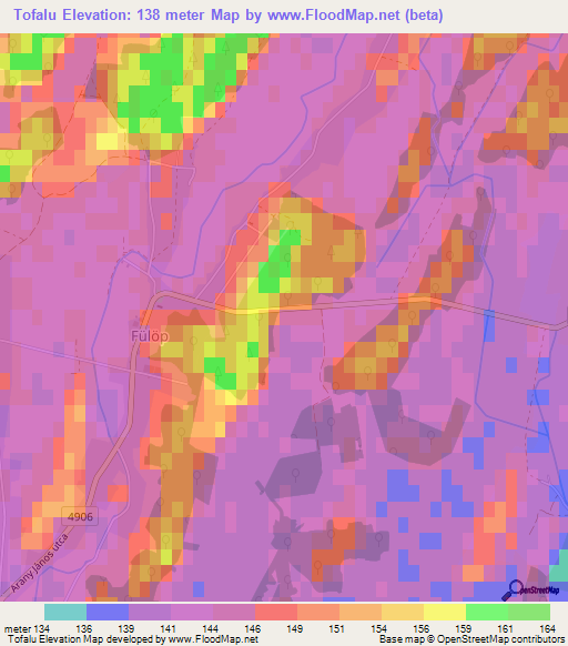 Tofalu,Hungary Elevation Map