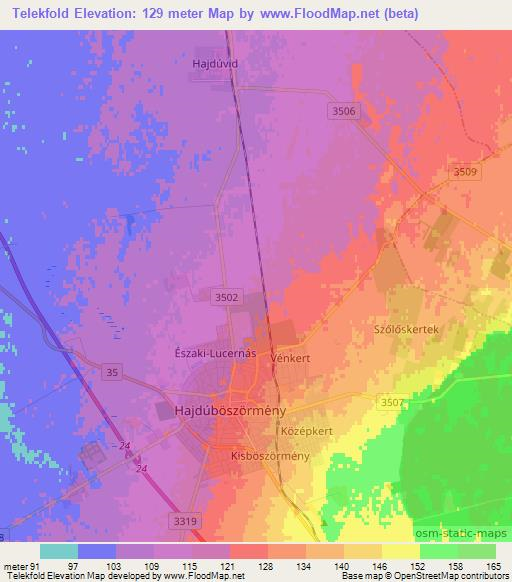 Telekfold,Hungary Elevation Map