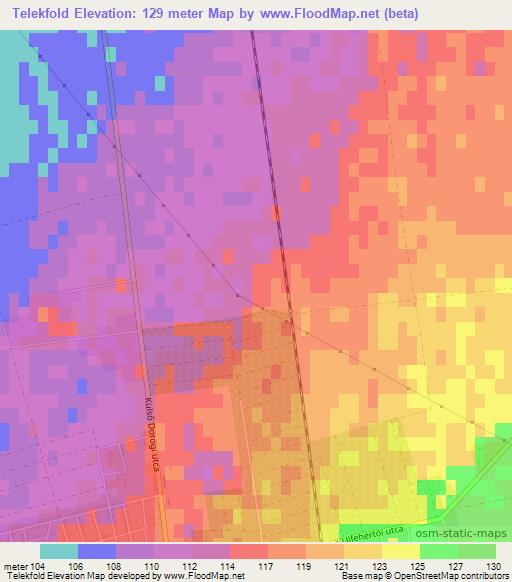 Telekfold,Hungary Elevation Map