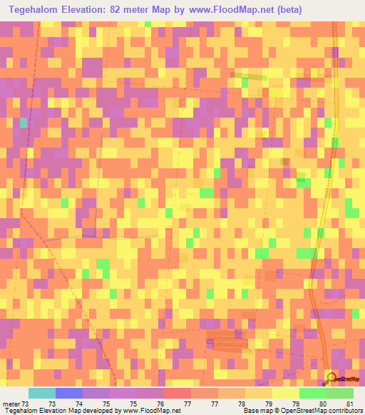 Tegehalom,Hungary Elevation Map