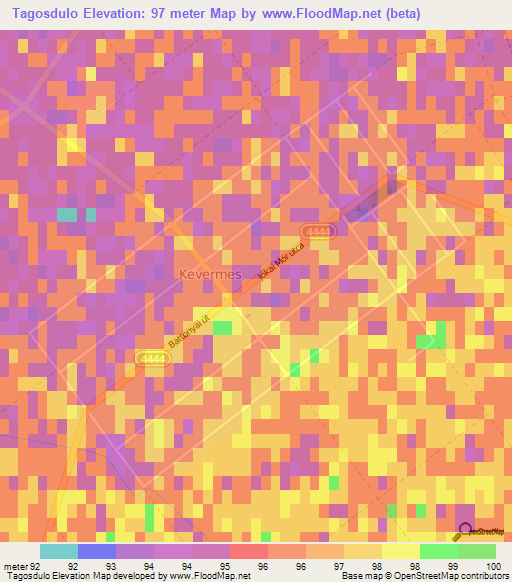 Tagosdulo,Hungary Elevation Map