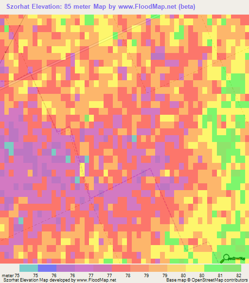 Szorhat,Hungary Elevation Map