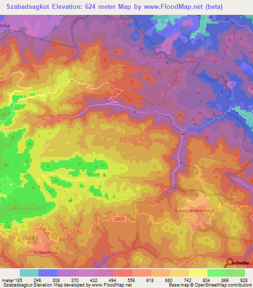 Szabadsagkut,Hungary Elevation Map