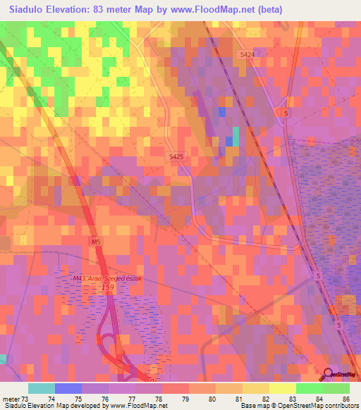 Siadulo,Hungary Elevation Map