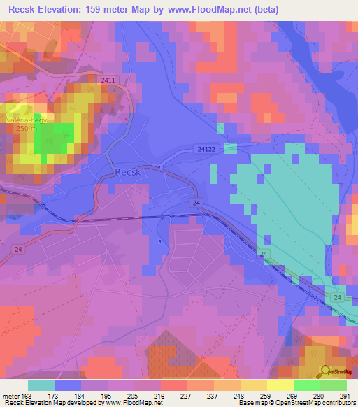 Recsk,Hungary Elevation Map