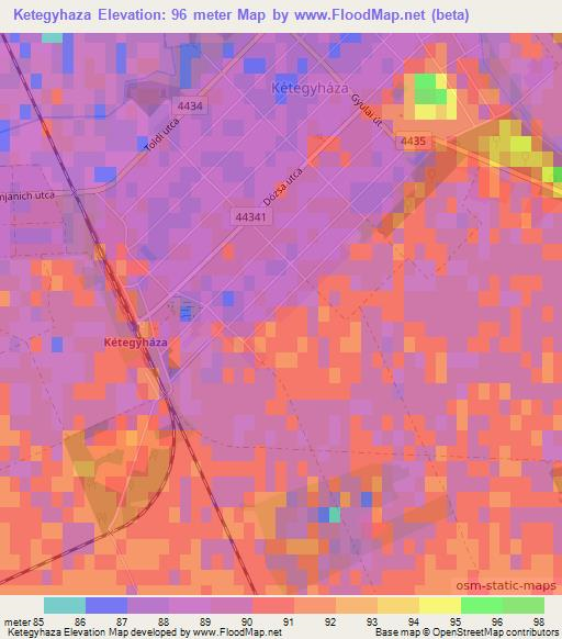 Ketegyhaza,Hungary Elevation Map