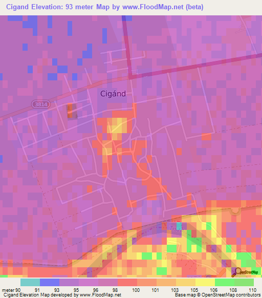 Cigand,Hungary Elevation Map