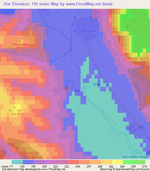 Ziar,Slovakia Elevation Map