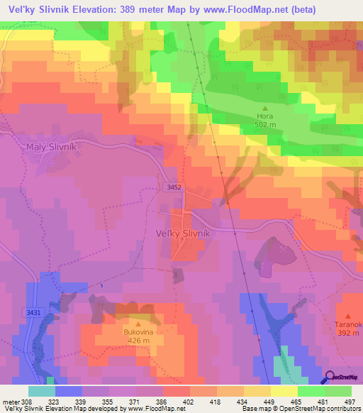 Vel'ky Slivnik,Slovakia Elevation Map