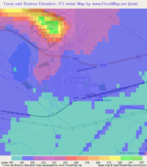 Turna nad Bodvou,Slovakia Elevation Map