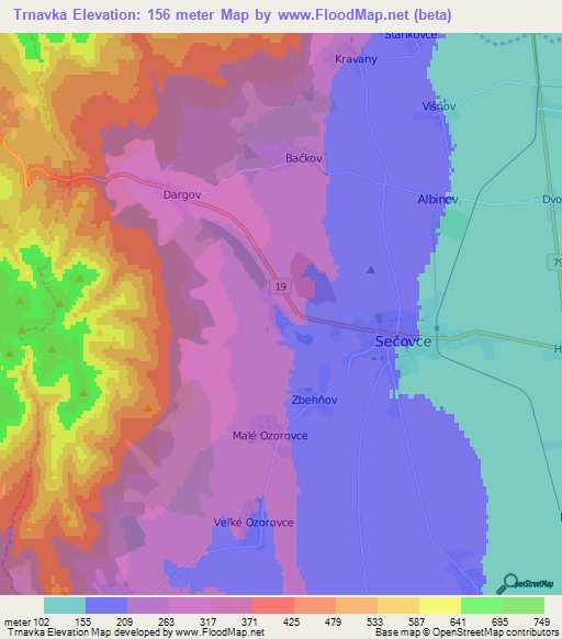 Trnavka,Slovakia Elevation Map