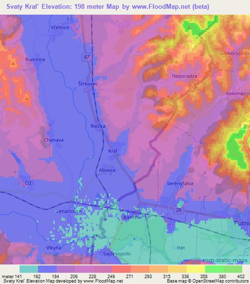 Svaty Kral',Slovakia Elevation Map