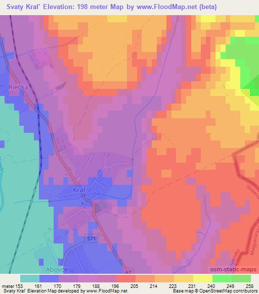 Svaty Kral',Slovakia Elevation Map