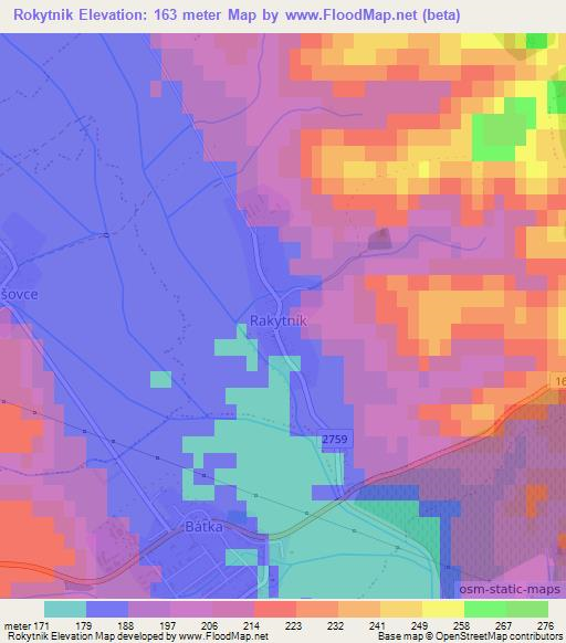 Rokytnik,Slovakia Elevation Map