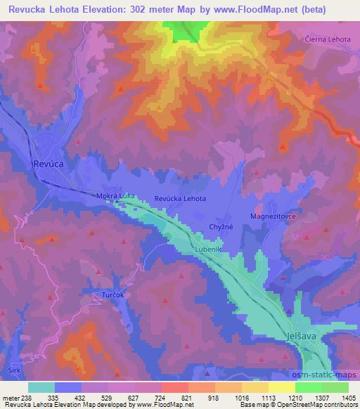 Revucka Lehota,Slovakia Elevation Map