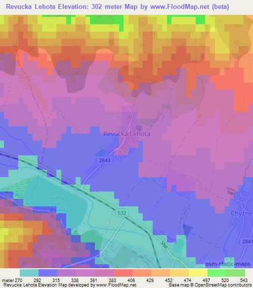 Revucka Lehota,Slovakia Elevation Map