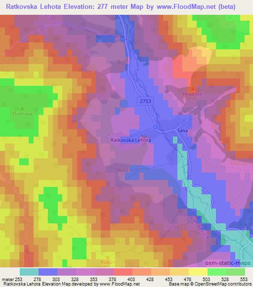 Ratkovska Lehota,Slovakia Elevation Map