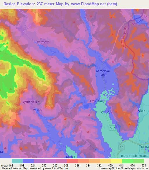 Rasice,Slovakia Elevation Map