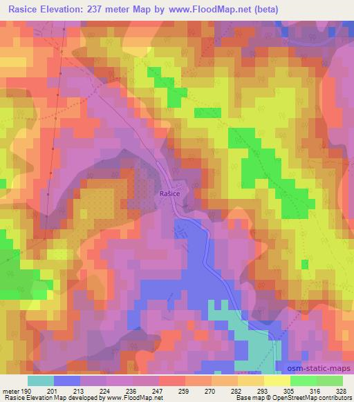 Rasice,Slovakia Elevation Map