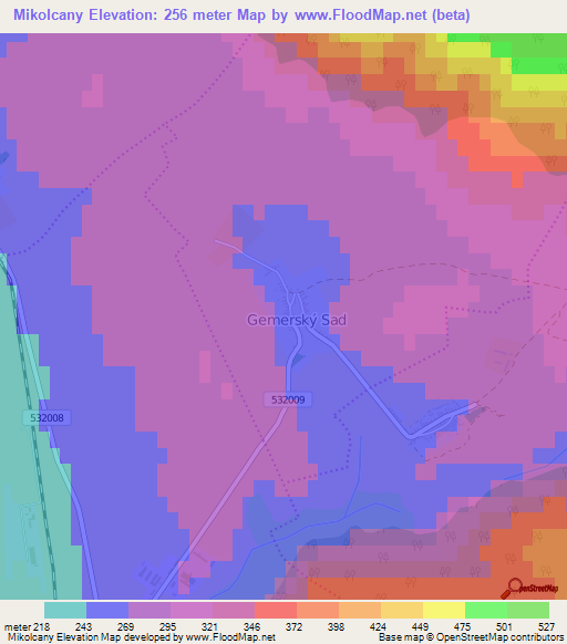 Mikolcany,Slovakia Elevation Map