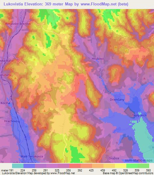 Lukovistia,Slovakia Elevation Map