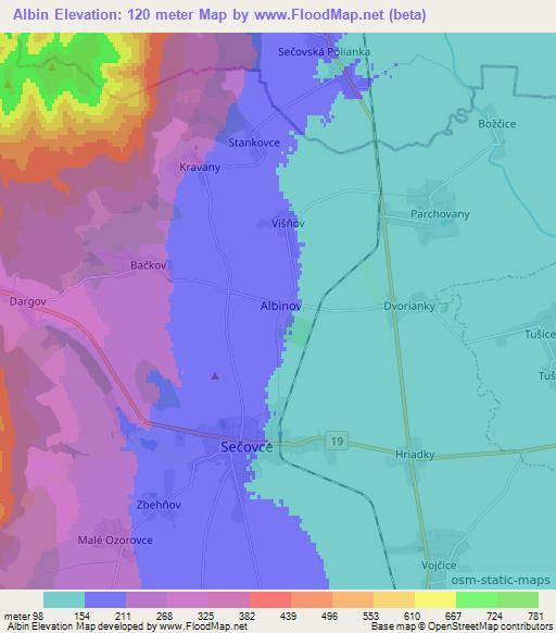 Albin,Slovakia Elevation Map