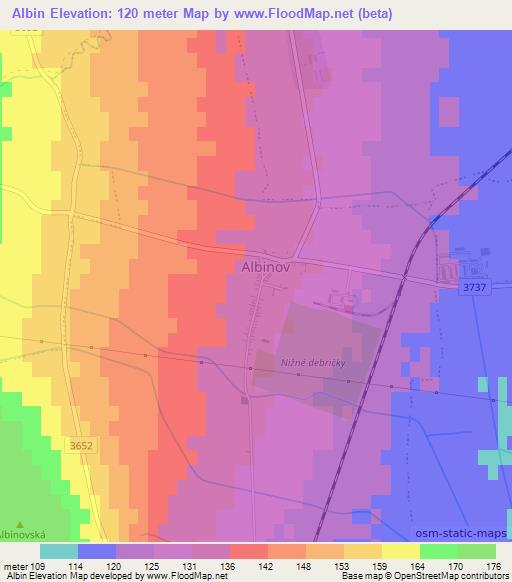 Albin,Slovakia Elevation Map