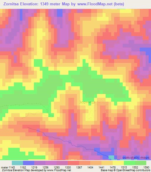 Zornitsa,Bulgaria Elevation Map